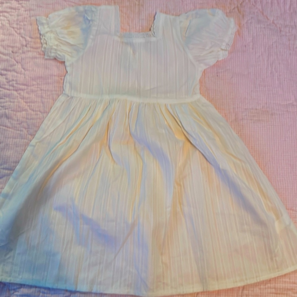 Beautiful, white cotton dress, spring, and summer wear